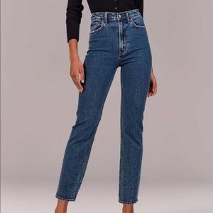Abercrombie ankle straight ultra high rise jeans